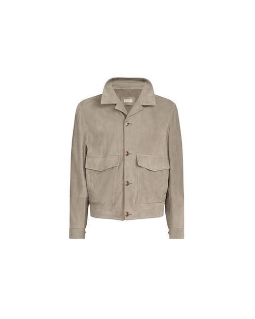 Brunello Cucinelli Natural Suede Jacket for men