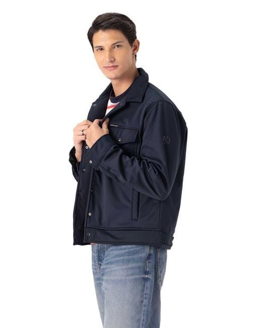 Members Only Green Soft Shell Shirt Jacket for men