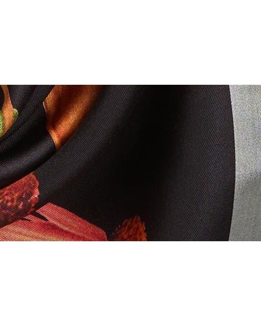 Echo Black The Botanists Collection Silk Scarf