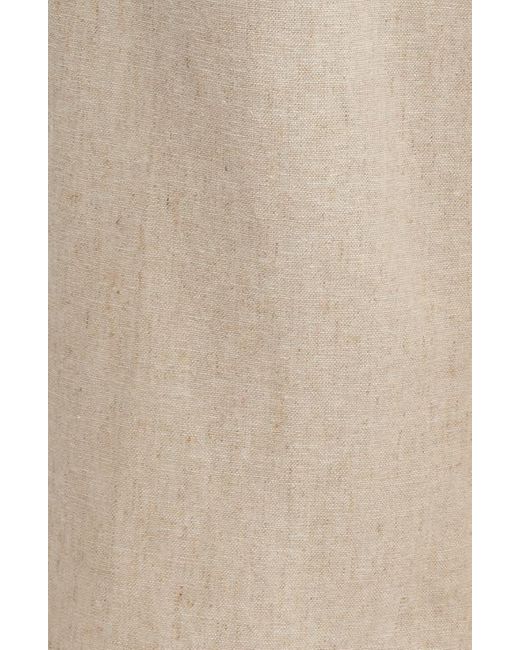 Caslon Natural Drawstring Wide Leg Linen Blend Pants