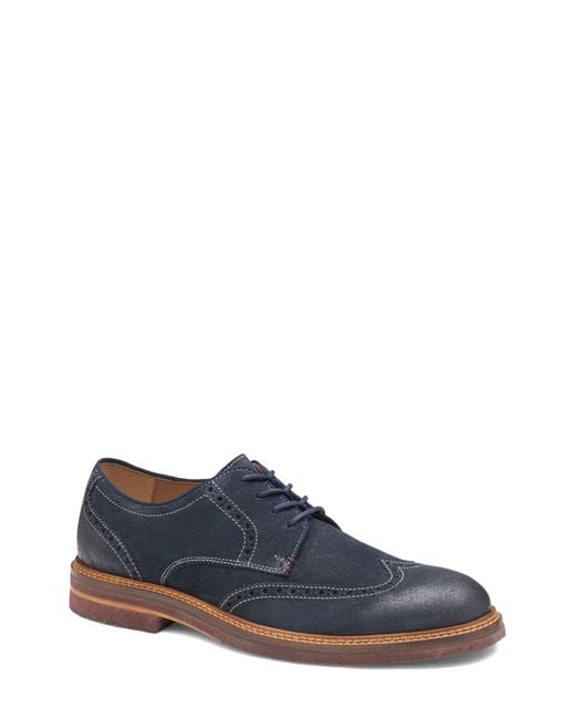 Johnston & Murphy Blue Calder Wingtip Derby for men