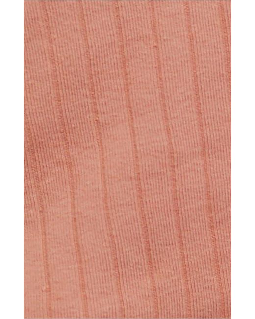 Free People Red Bryson Cotton Rib Henley Tank