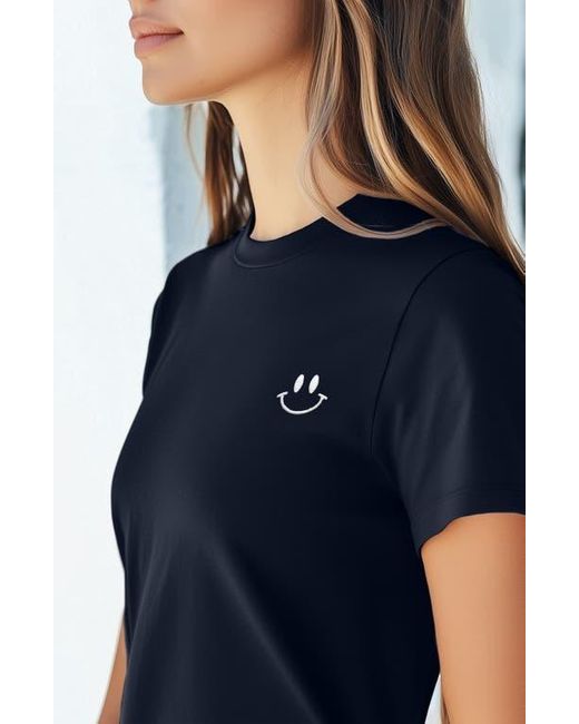 Alix Blue Smile Face Tee
