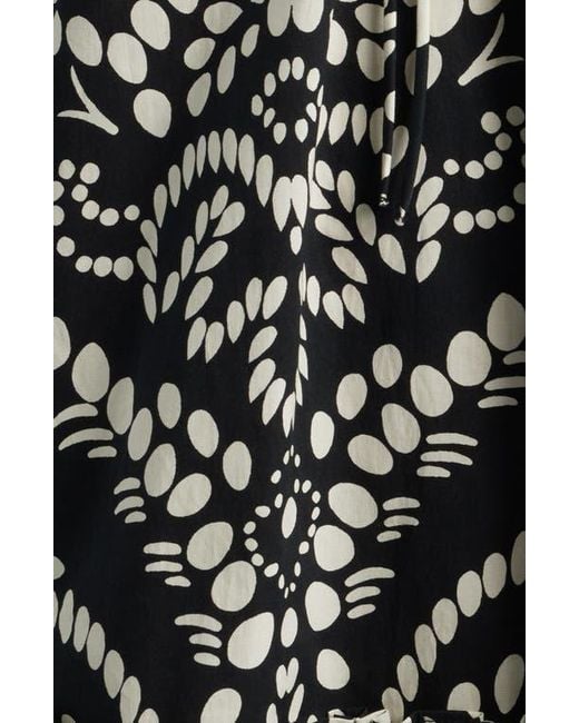 MELLODAY Black Print Poplin Minidress