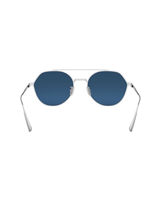 Dior Blue 'blacksuit R6u 54mm Geometric Sunglasses for men