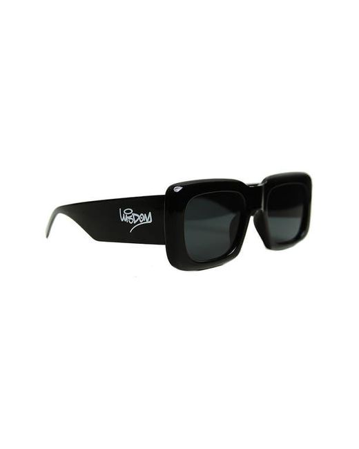 Wisdom Black Frame 1 52Mm Square Sunglasses