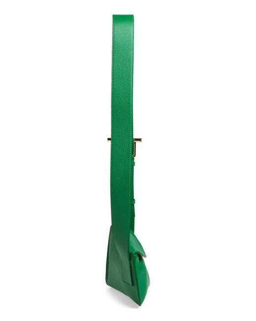 Alexander McQueen Green T-Bar Leather Sling Bag