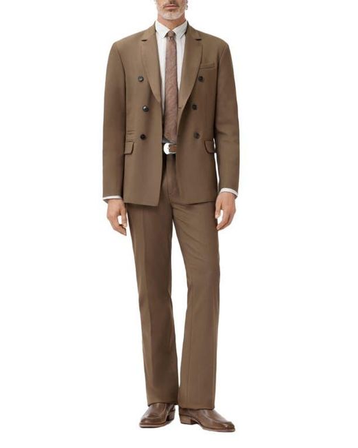 John Varvatos Brown Devitt Double Breasted Blazer for men