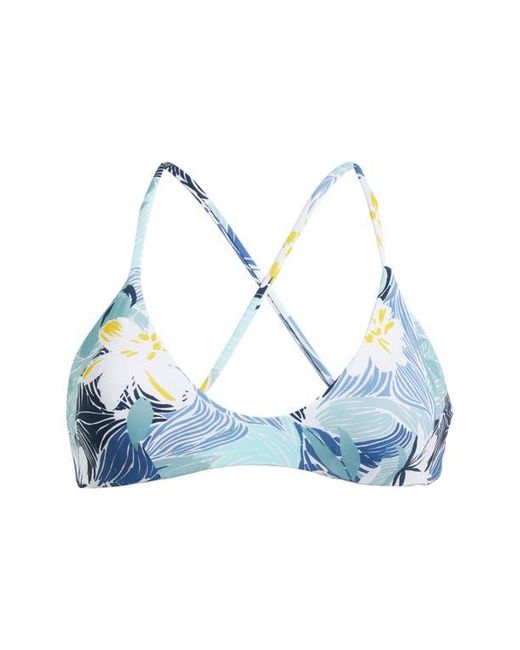 Roxy Blue Athletic Reversible Triangle Bikini Top