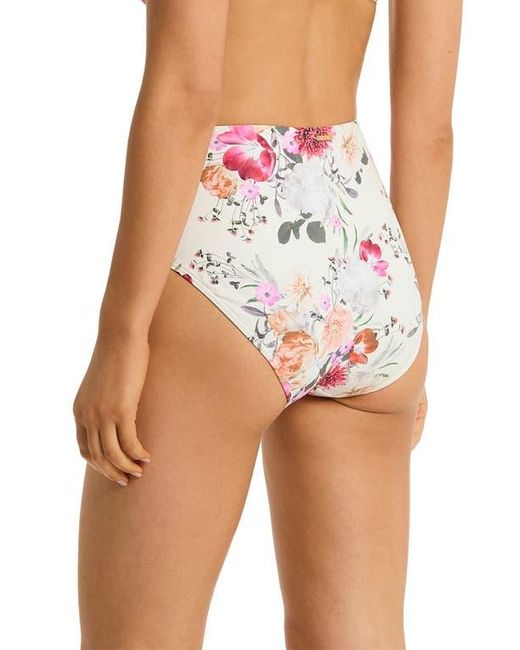 Sea Level Red Belle Paneled High Waist Bikini Bottoms