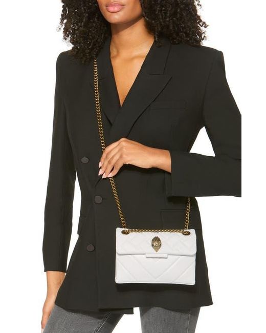 Kurt Geiger Black Kensington Leather Mini Crossbody Bag
