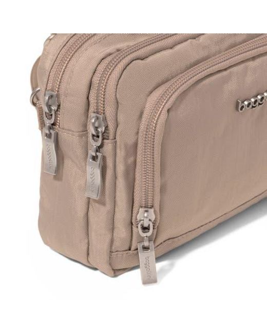 Baggallini Natural Trifecta Rfid Wallet Crossbody Bag
