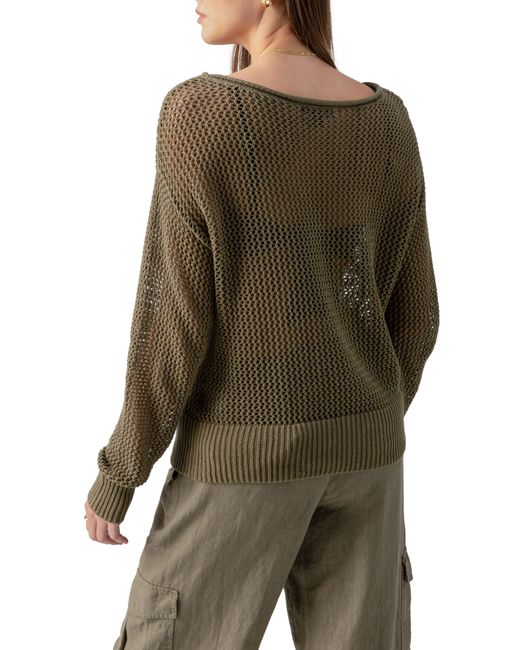 Sanctuary Brown Open Stitch Sweater
