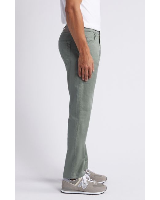 AG Jeans Green Everett Slim Straight Leg Stretch Cotton & Linen Pants for men