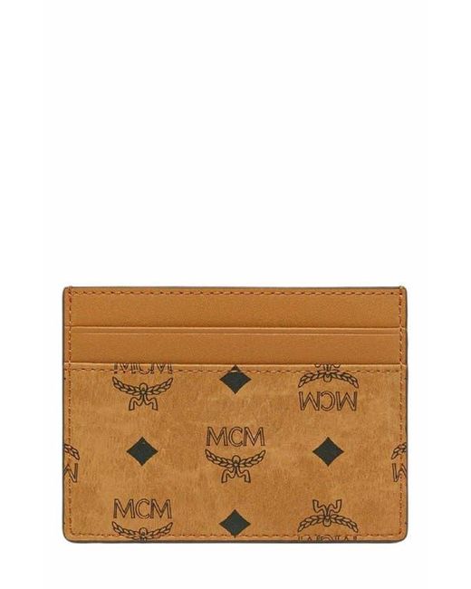 MCM Brown Aren Card Case for men