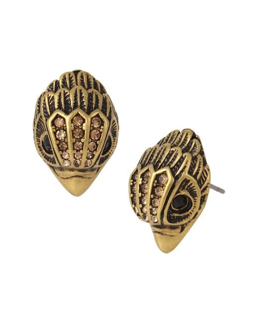 Kurt Geiger Metallic Eagle Stud Earrings