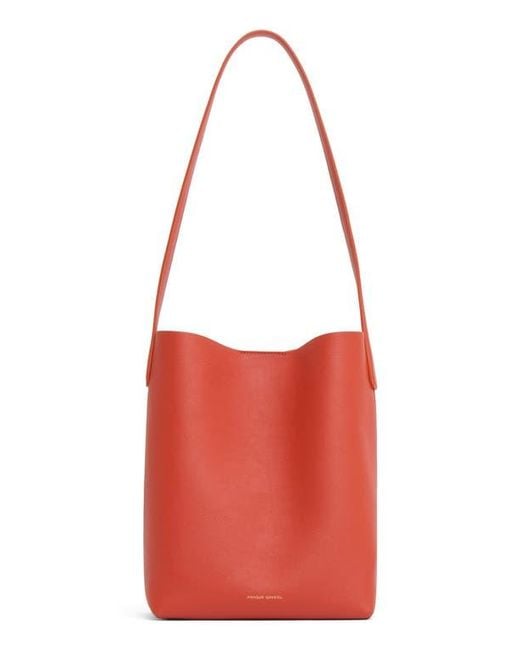 Mansur Gavriel Red Small Everyday Cabas Leather Tote