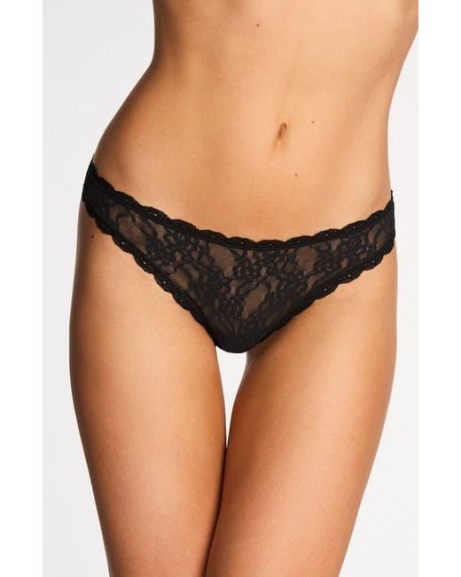 B.tempt'd Black Effortlessly Lace Thong