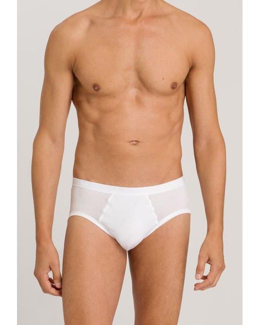 Hanro White Cotton Pure Cotton Brief for men