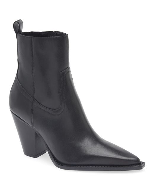 Mango Black Pointed Toe Bootie