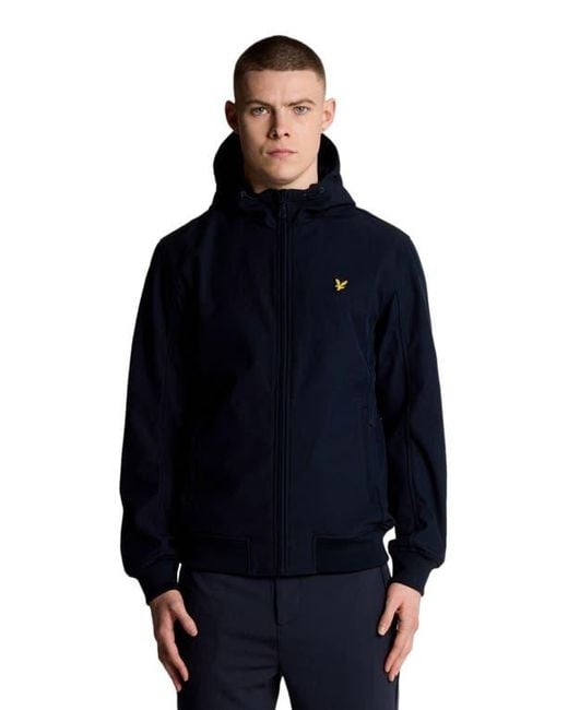Lyle & Scott Blue Mesh Lined Softshell Jacket for men