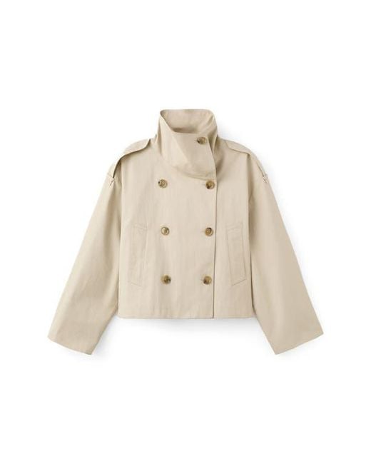 Mango Natural Crop Trench Jacket