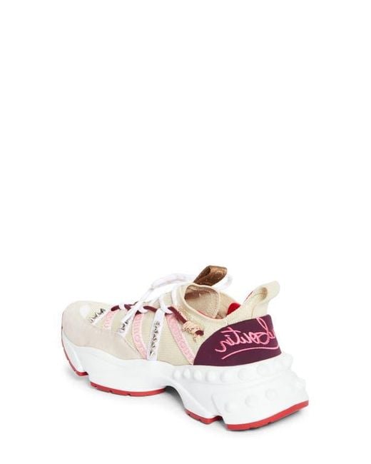 Christian Louboutin White Trail 'N' Run Spike Sneaker