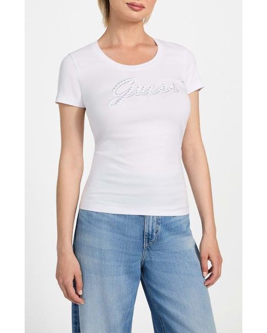Guess Blue Logo Script T-Shirt