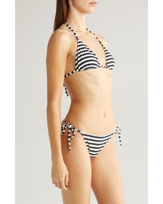 Solid & Striped Black Iris Rib Bikini Top