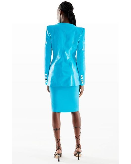 AS by DF Blue Claude Recycled Leather Blazer
