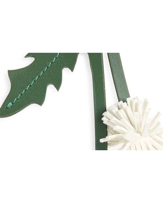 Longchamp Green Dandelion Key Ring