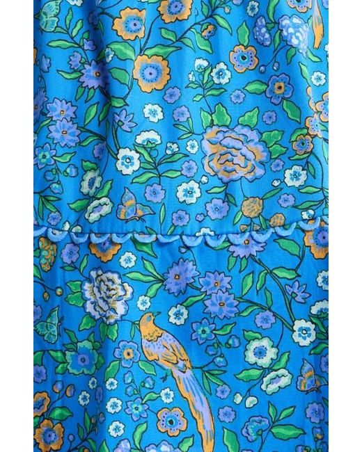 Sugarlips Blue Dabria Split Neck Minidress