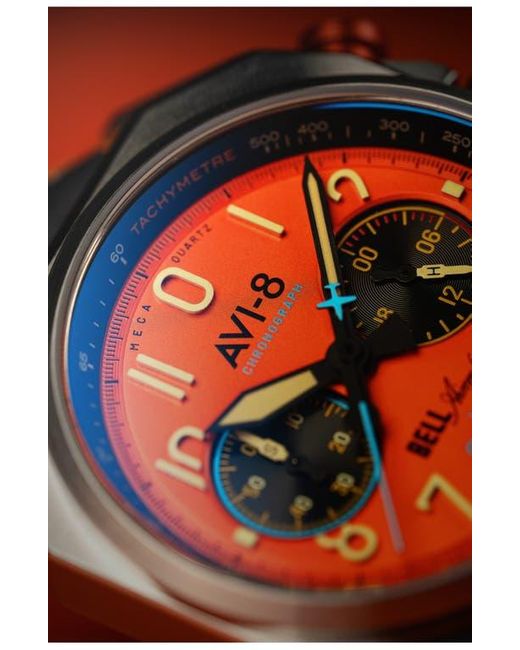 AVI-8 Black Bell X-1 Machbuster Chronograph Watch, 41Mm for men