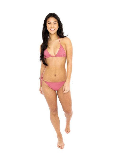 DAI MODA Red Frenchie Two Piece Tri String Bikini