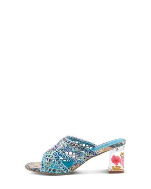 Spring Step Blue Lacyloops Sandal
