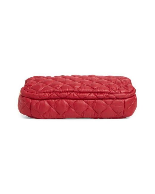 MZ Wallace Red Small Metro Quilted Nylon Camera Bag
