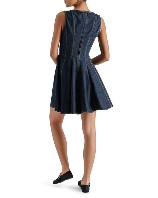 Steve Madden Blue Nili Denim Fit & Flare Minidress