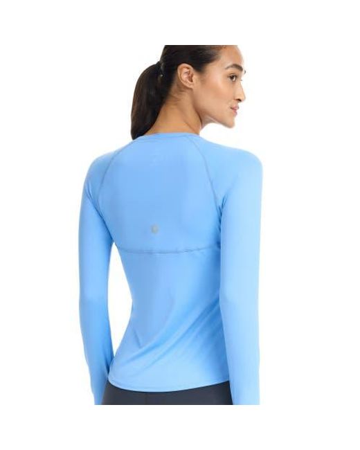 BloqUV Blue Drawstring Crew Shirt for men