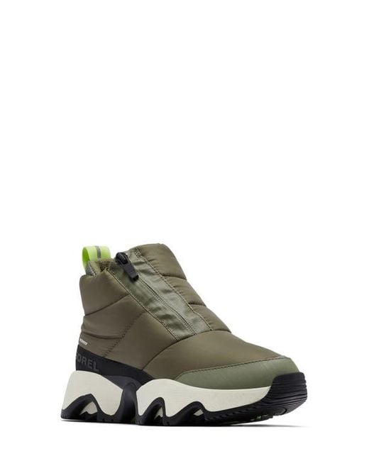 Sorel Green Kinetic Impact Waterproof Zip Bootie