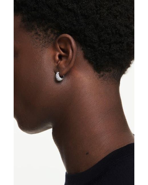 Swarovski Metallic Sublima Crystal Huggie Hoop Earrings
