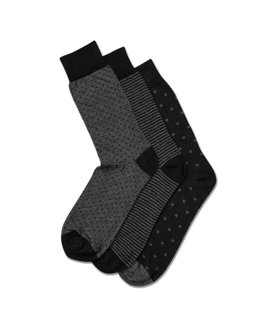 Charles Tyrwhitt Black Cotton Rich 3 Pack Socks for men
