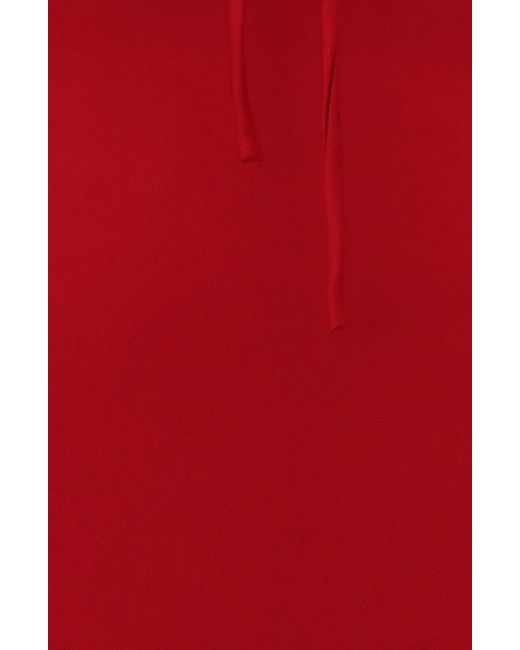 House Of Cb Jennica Long Sleeve Satin & Lace Minidress in Red Lyst