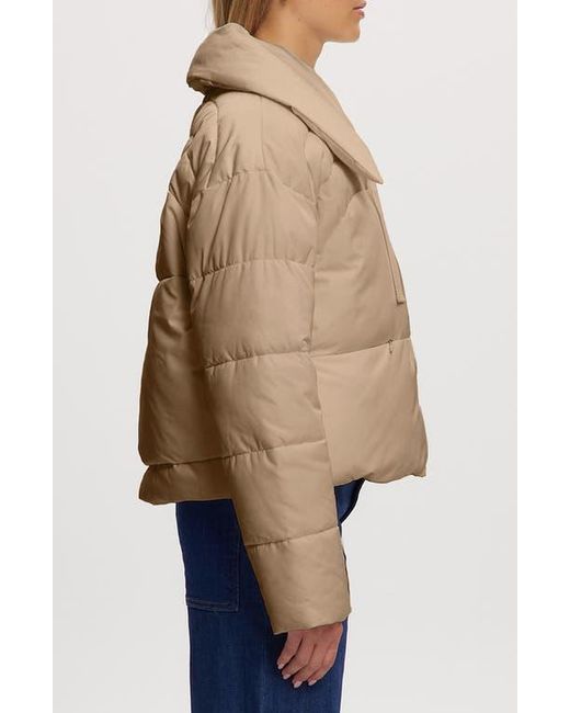 Noize Blue Cropped Puffer Drawstring Jacket