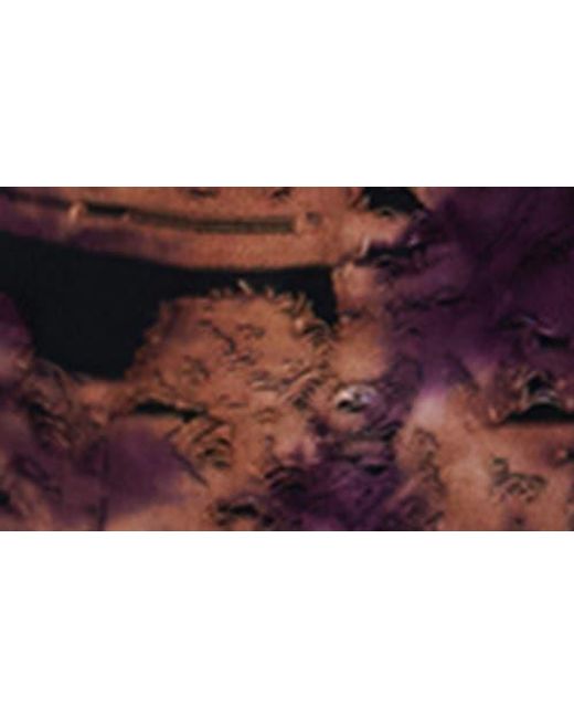 Desigual Purple Printed Pull-On Flare Pants
