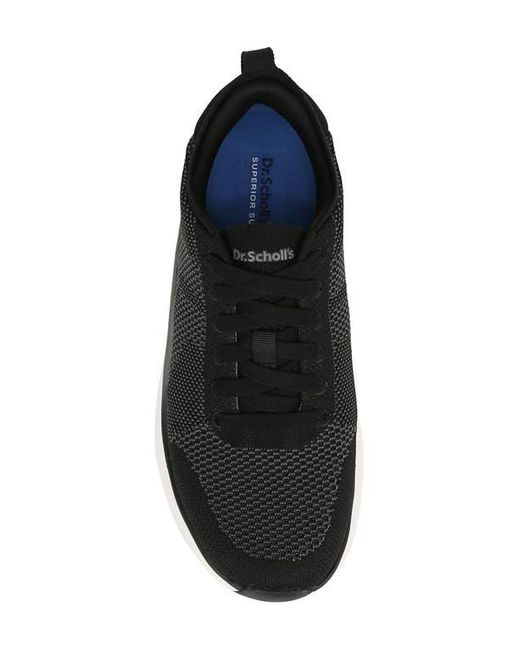 Dr. Scholls Black Feel Support Knit Lace-Up Sneaker