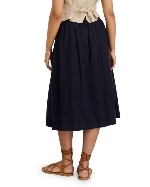 Alex Mill Blue Linen A-line Skirt
