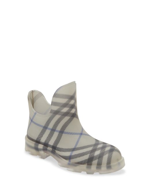 Burberry Gray Marsh Check Textured Ankle Boot for men