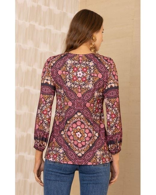 Hale Bob Red Paloma Jersey Top
