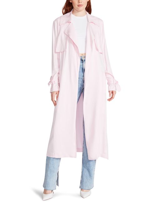 Steve Madden Pink Twill Trench Coat