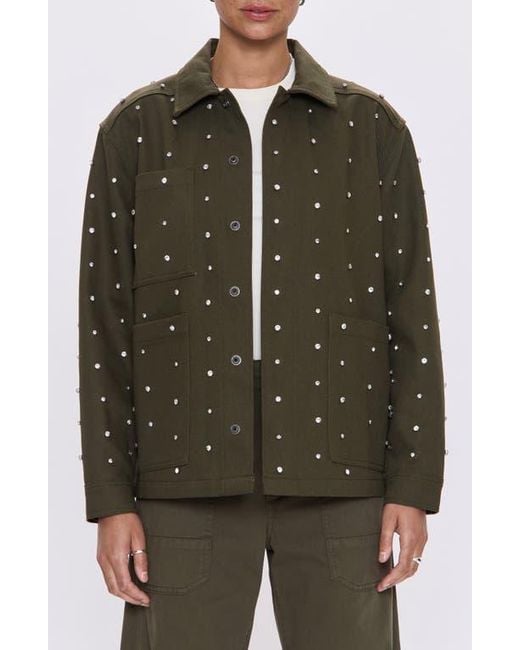 Pistola Women's Green Cosette Embellished Utility Jacket